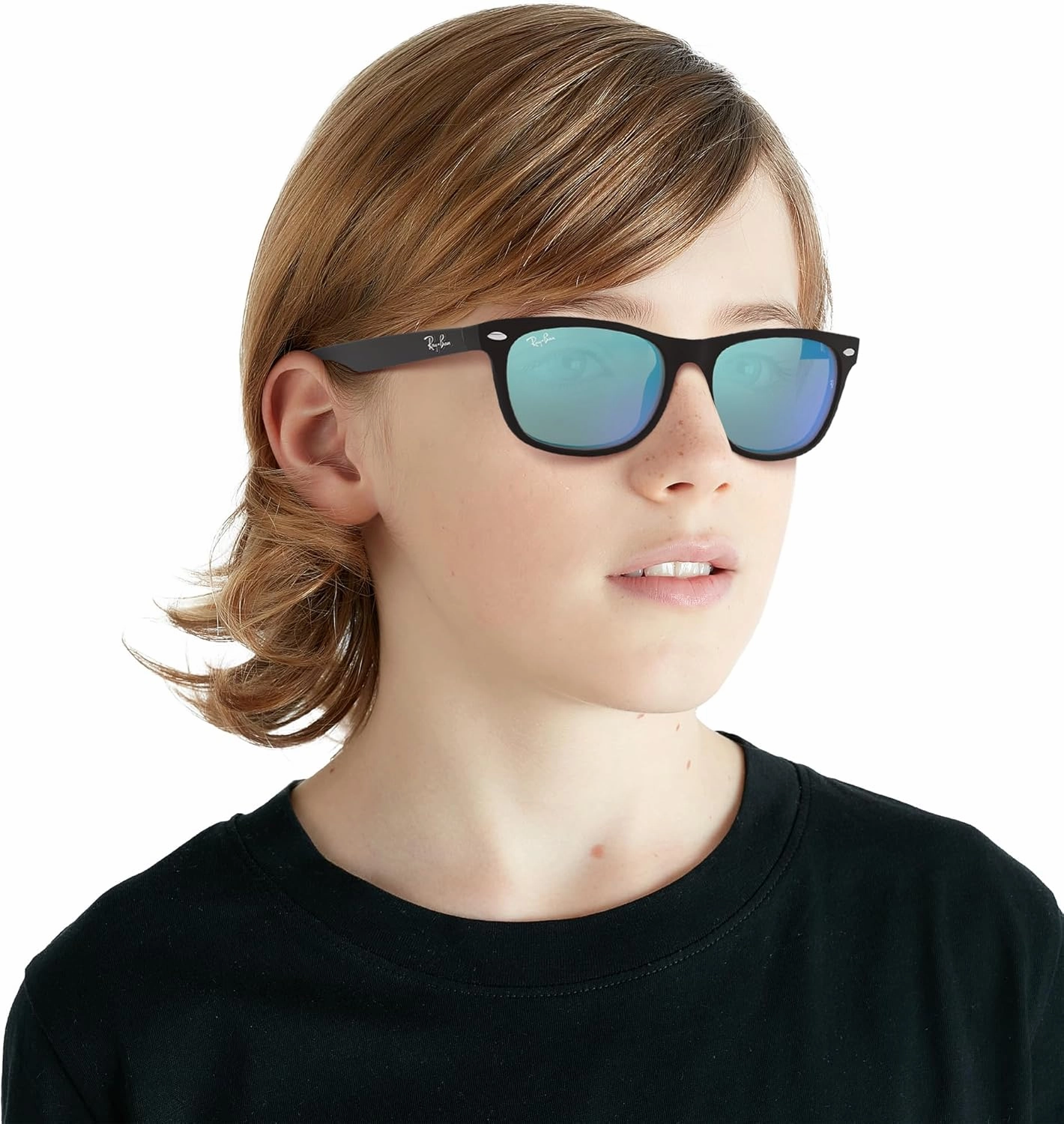 Ray-Ban Kids' RJ9052SF New Wayfarer Low Bridge Fit Square Sunglasses