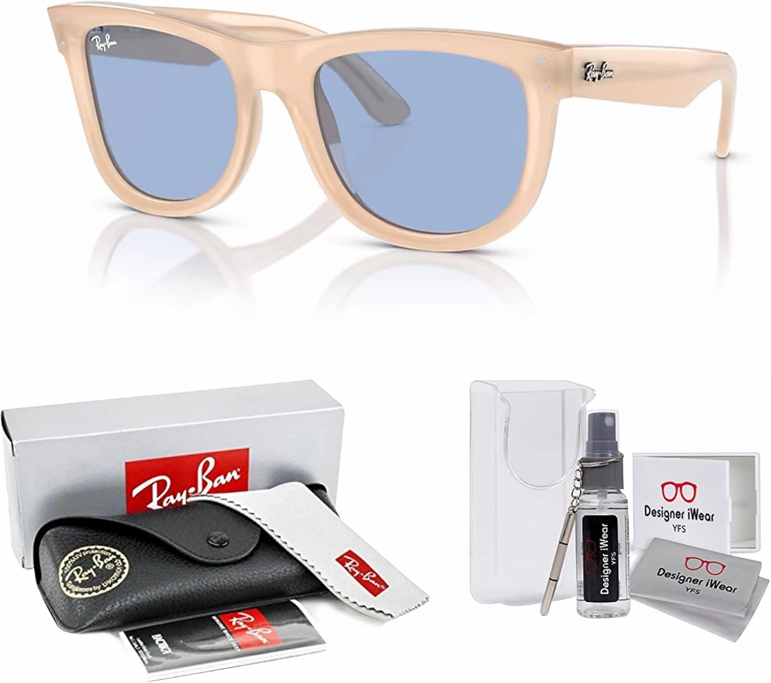 Ray-Ban Wayfarer Reverse RBR0502S Square Sunglasses for Men for Women   BUNDLE With Designer iWear Complimentary Eyewear Kit