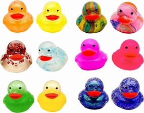 Raymond Geddes Gummy Ducky Collectible Squishy Toys - Pack of 12 - Adorable and Fun Toys for Kids