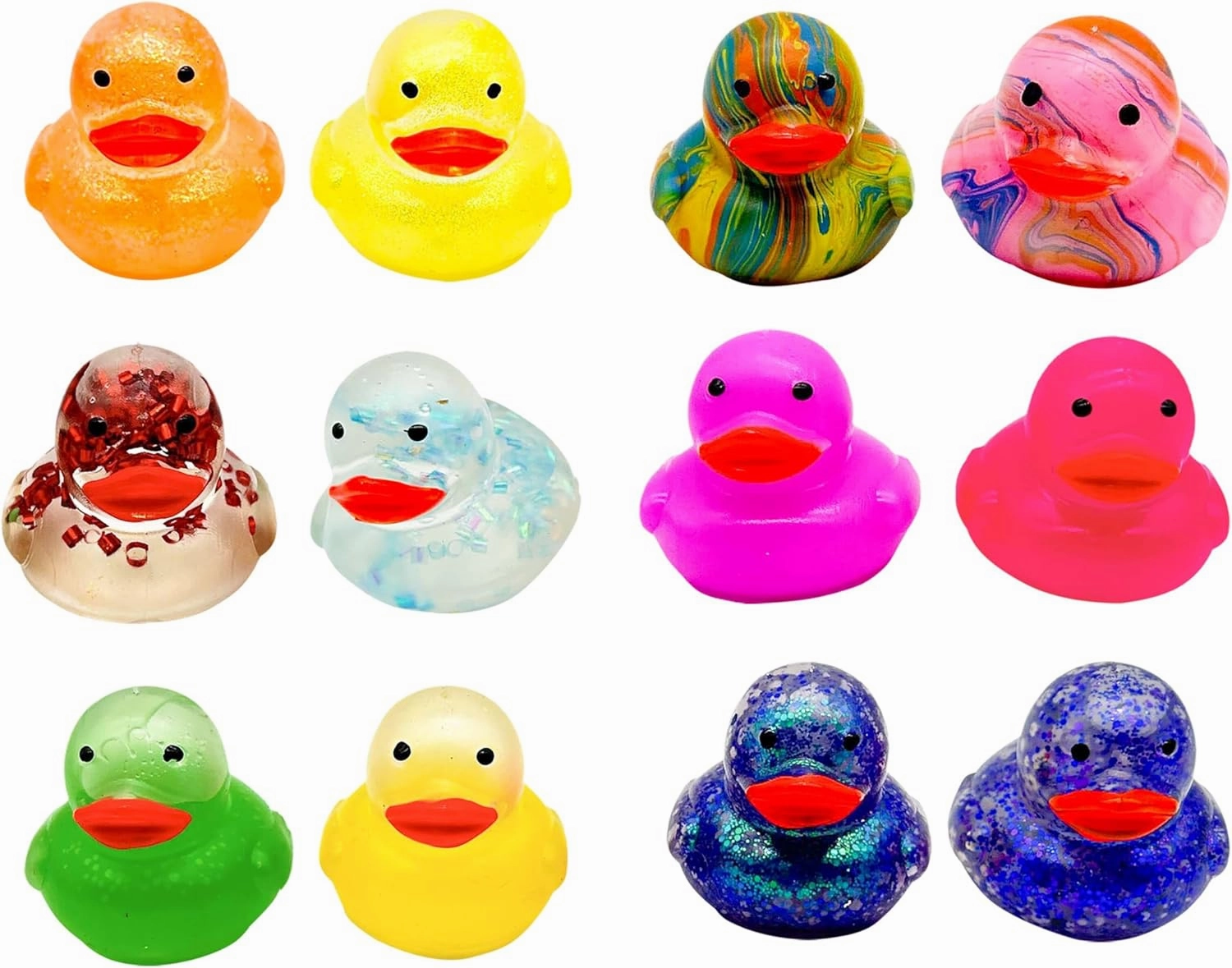 Raymond Geddes Gummy Ducky Collectible Squishy Toys - Pack of 12 - Adorable and Fun Toys for Kids