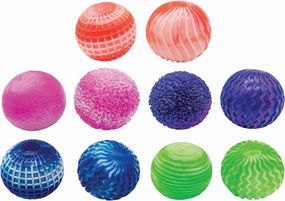 Raymond Geddes Multi-Textured Squeeze Balls (Pack of 12) - Super Squishy Balls for Kids with 6 Cool Textures and 5 Colors
