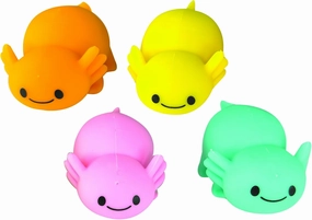 Raymond Geddes Sand-A-Lotl Squishy Toys for Kids (Set of 12) - Axolotl Stress Buster Toys in 4 Colors – Ideal for Squeezing and Stretching