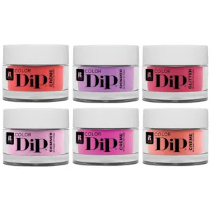 RC Red Carpet Manicure Color Dip Bundle Brights – Vibrant Color Dipping Powder Set, 0.3 oz Each – Easy to Use, No UV/LED Needed, Salon Quality at Home, 6pcs.