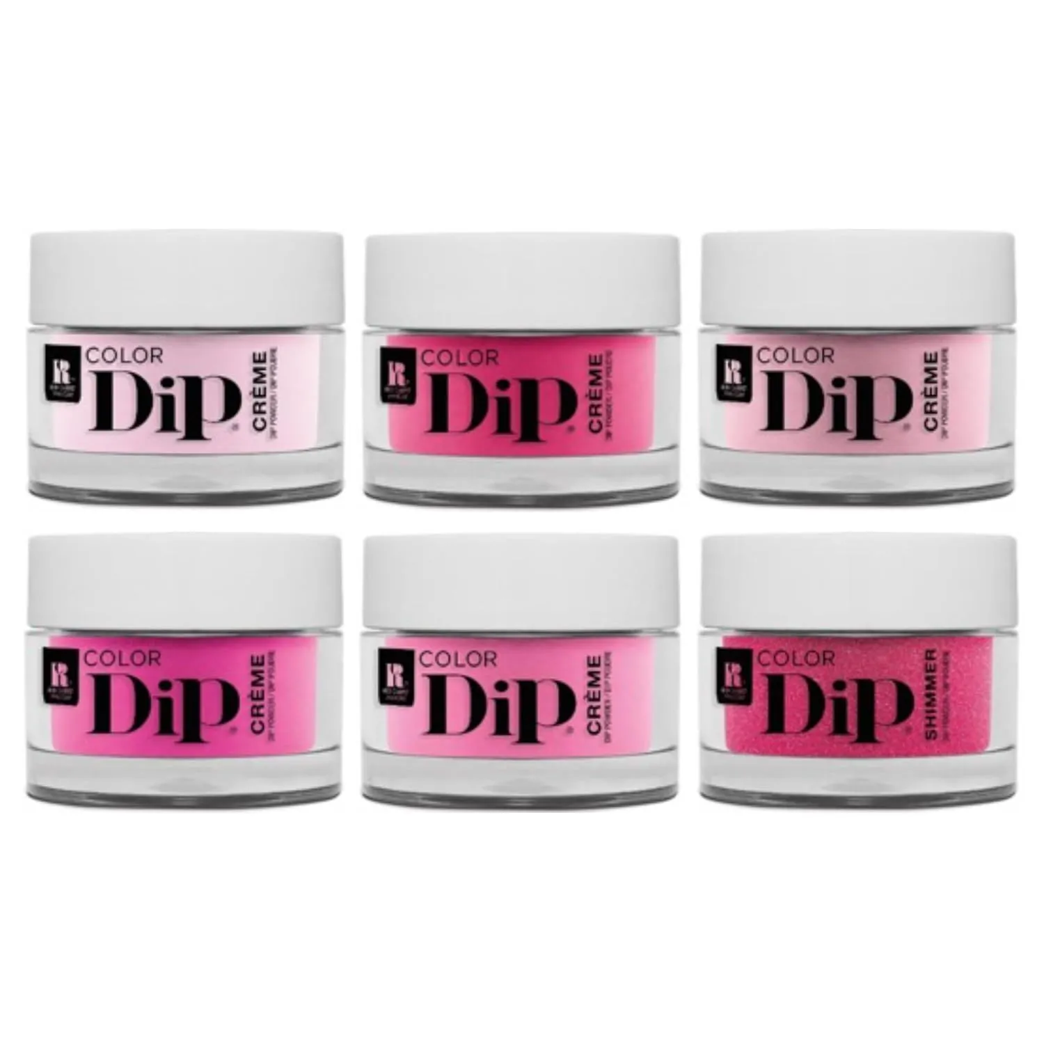RC Red Carpet Manicure Color Dip Bundle Pink – Vibrant Dipping Powder Set, 0.3 oz Each – Easy to Use, No UV/LED Needed, Non-Irritating Formula, Salon Quality Nails at Home, 6pcs.