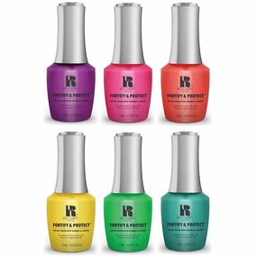 RC Red Carpet Manicure Kit 2 Fortify & Protect Bundle Brights - Soak Off Gel Polish for Long-Lasting, Vibrant, Professional Quality, High Shine, Chip-Resistant.