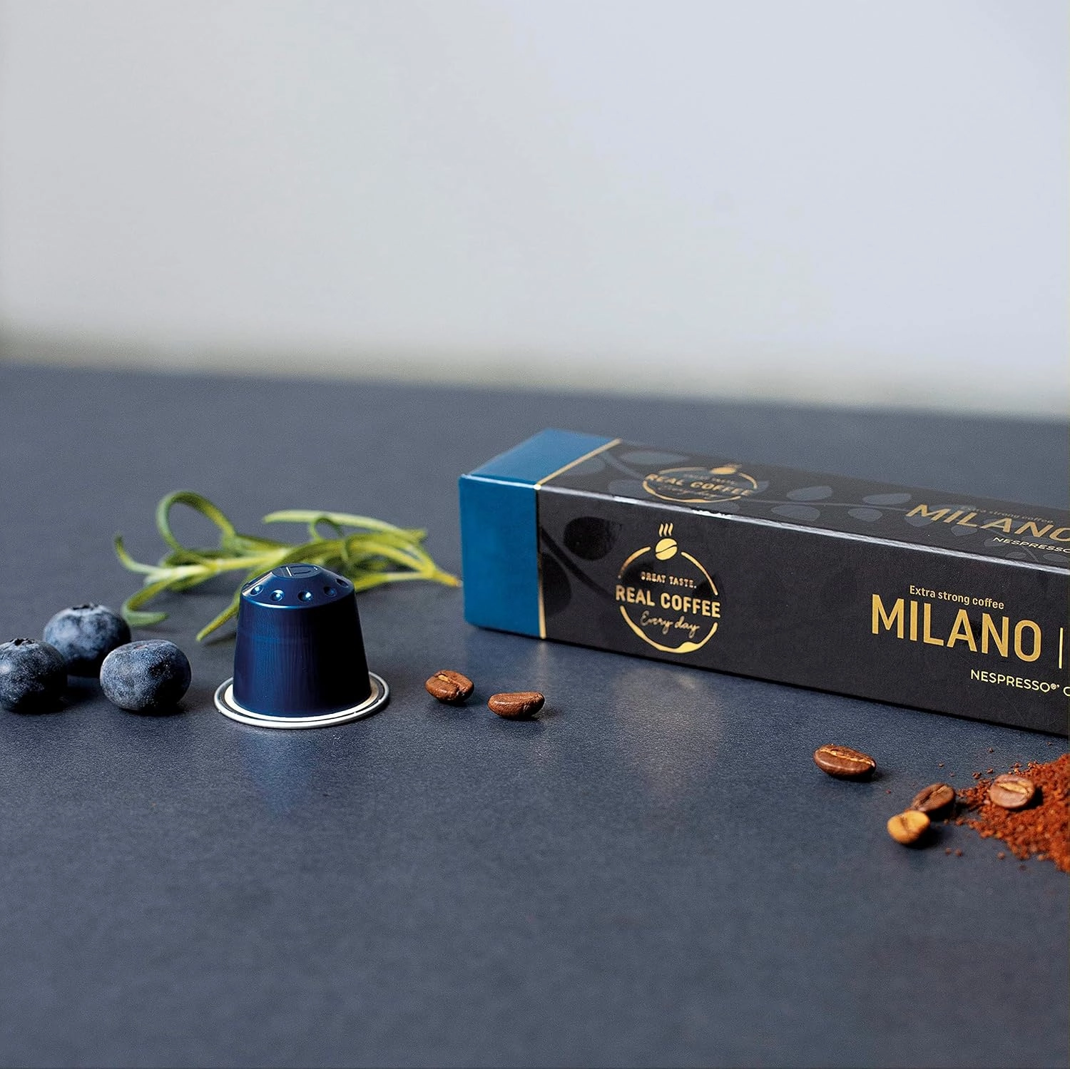 Real Coffee Strong Espresso Variety Pack for Nespresso | 100 Bold Aluminum Capsules | 6 Intense Italian Flavors | 100% Nespresso Compatible Pods
