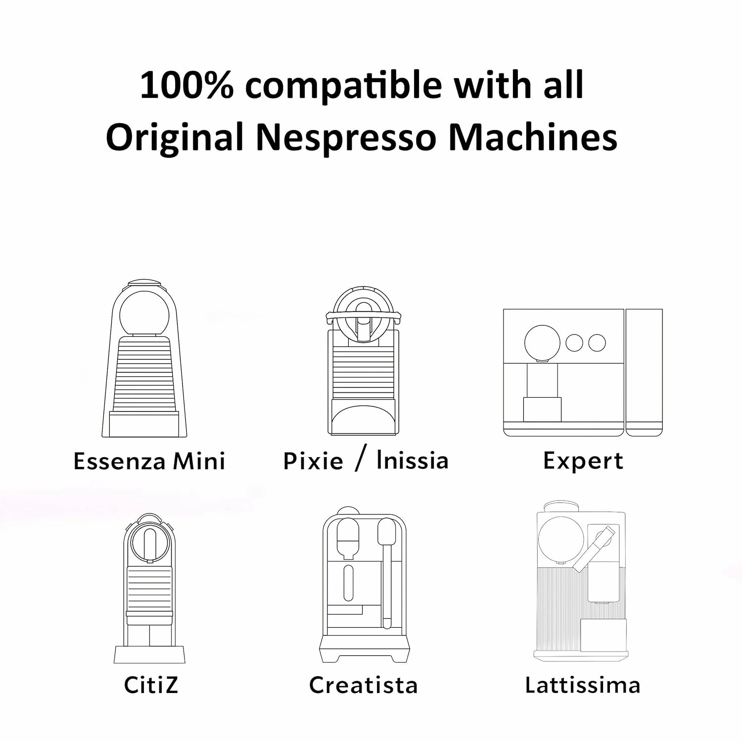 Real Coffee Strong Espresso Variety Pack for Nespresso | 100 Bold Aluminum Capsules | 6 Intense Italian Flavors | 100% Nespresso Compatible Pods