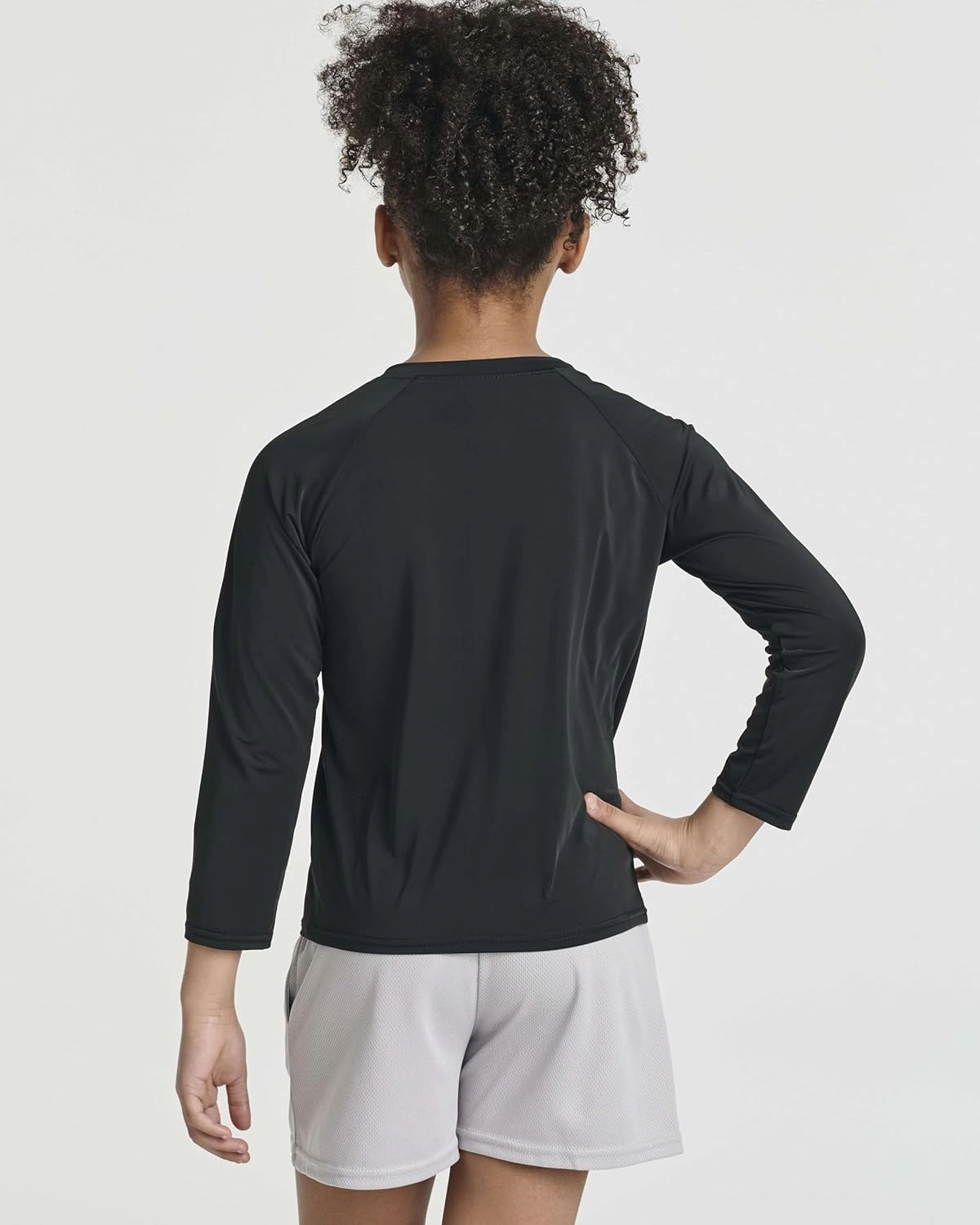Real Essentials 4 Pack: Girls Long Sleeve Rash Guard Shirt - Swimwear UPF Sun Protection Swim Top (Ages 4-16)