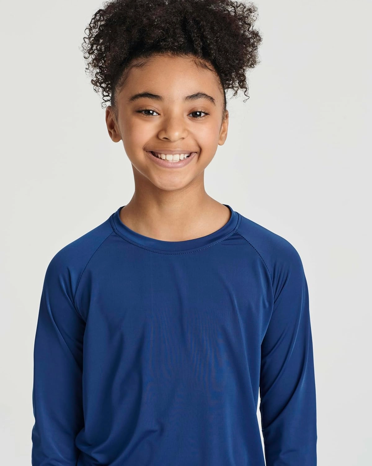 Real Essentials 4 Pack: Girls Long Sleeve Rash Guard Shirt - Swimwear UPF Sun Protection Swim Top (Ages 4-16)