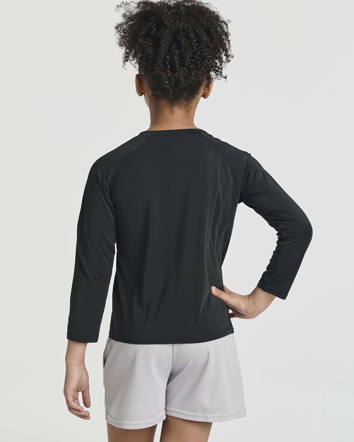 Real Essentials 4 Pack: Girls Long Sleeve Rash Guard Shirt - Swimwear UPF Sun Protection Swim Top (Ages 4-16)