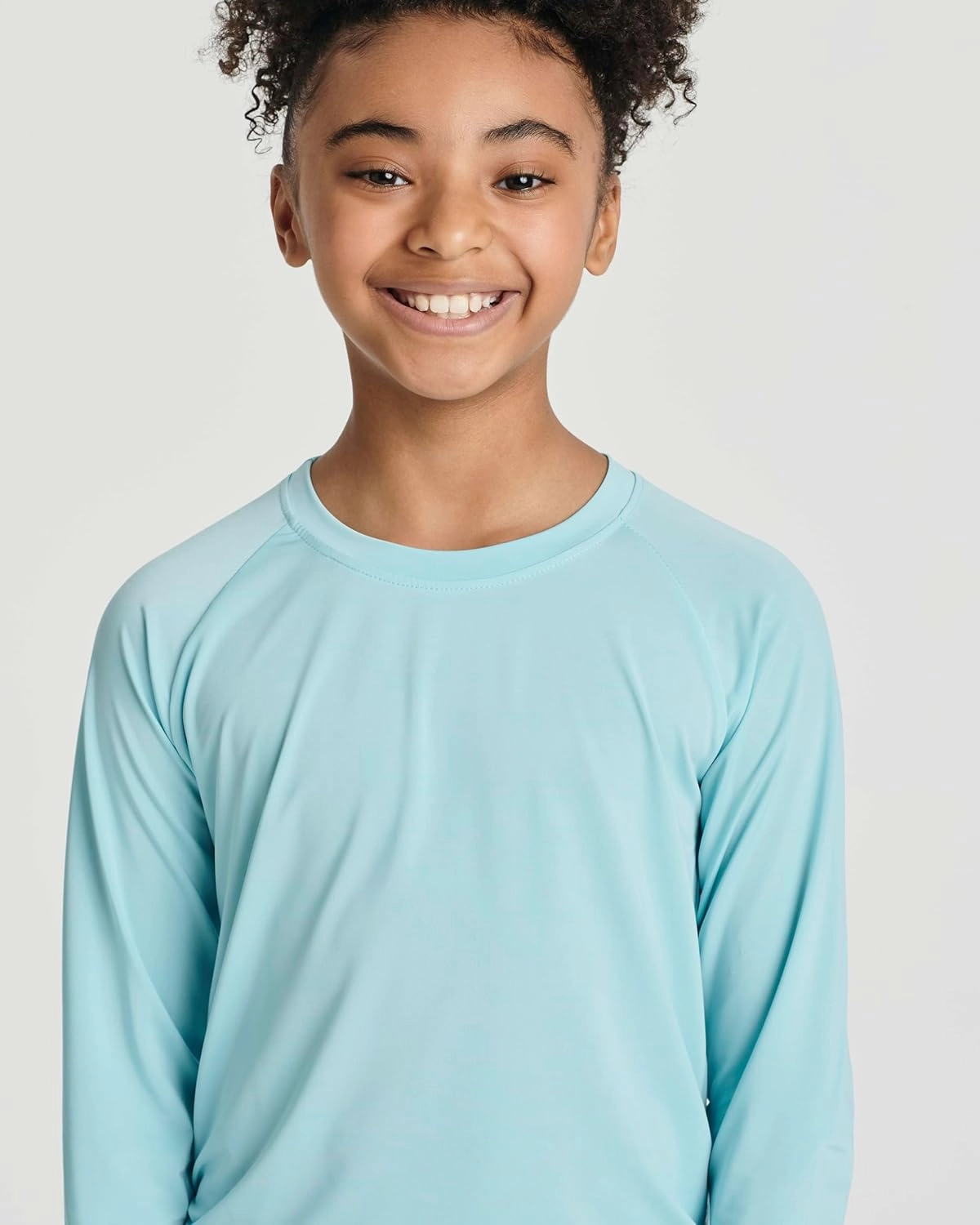 Real Essentials 4 Pack: Girls Long Sleeve Rash Guard Shirt - Swimwear UPF Sun Protection Swim Top (Ages 4-16)