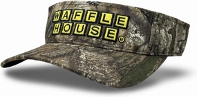 Realtree Color Camo Waffle House Embroidery Logo Visor | Adjustable Velcro Backing | Limited Edition for Men, Women and Kids
