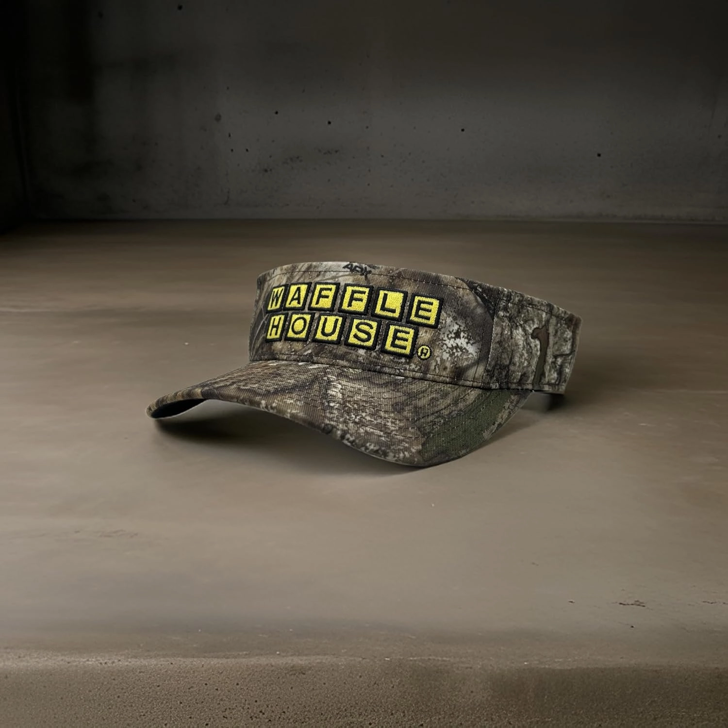 Realtree Color Camo Waffle House Embroidery Logo Visor | Adjustable Velcro Backing | Limited Edition for Men, Women and Kids