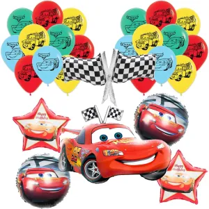 Red Car Balloons, Car Party Supplies, Car Birthday Decorations for Boys and Girls
