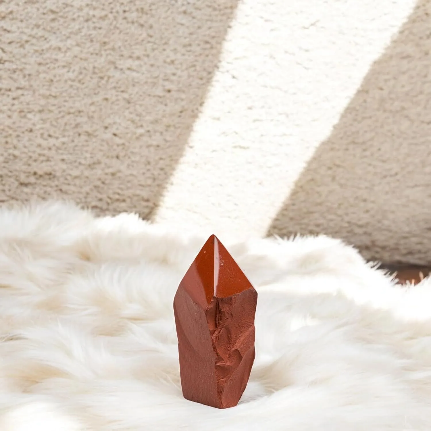 Red Jasper Crystal Points – (4 to 5 inches Height) Set of 2 Healing Stones for Meditation, Yoga, and Spiritual Practices – Natural Red Gemstones