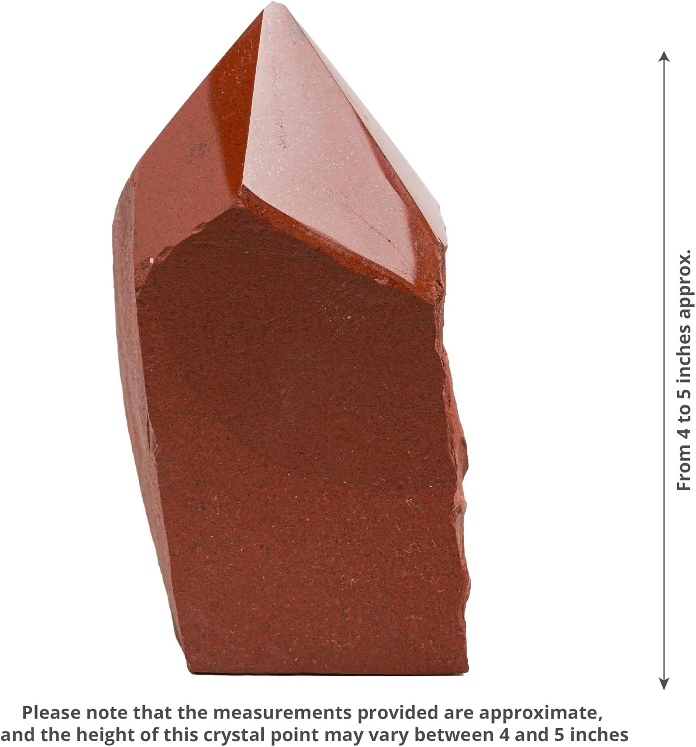 Red Jasper Crystal Points – (4 to 5 inches Height) Set of 2 Healing Stones for Meditation, Yoga, and Spiritual Practices – Natural Red Gemstones