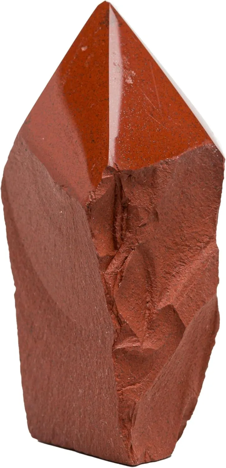 Red Jasper Crystal Points – (4 to 5 inches Height) Set of 2 Healing Stones for Meditation, Yoga, and Spiritual Practices – Natural Red Gemstones