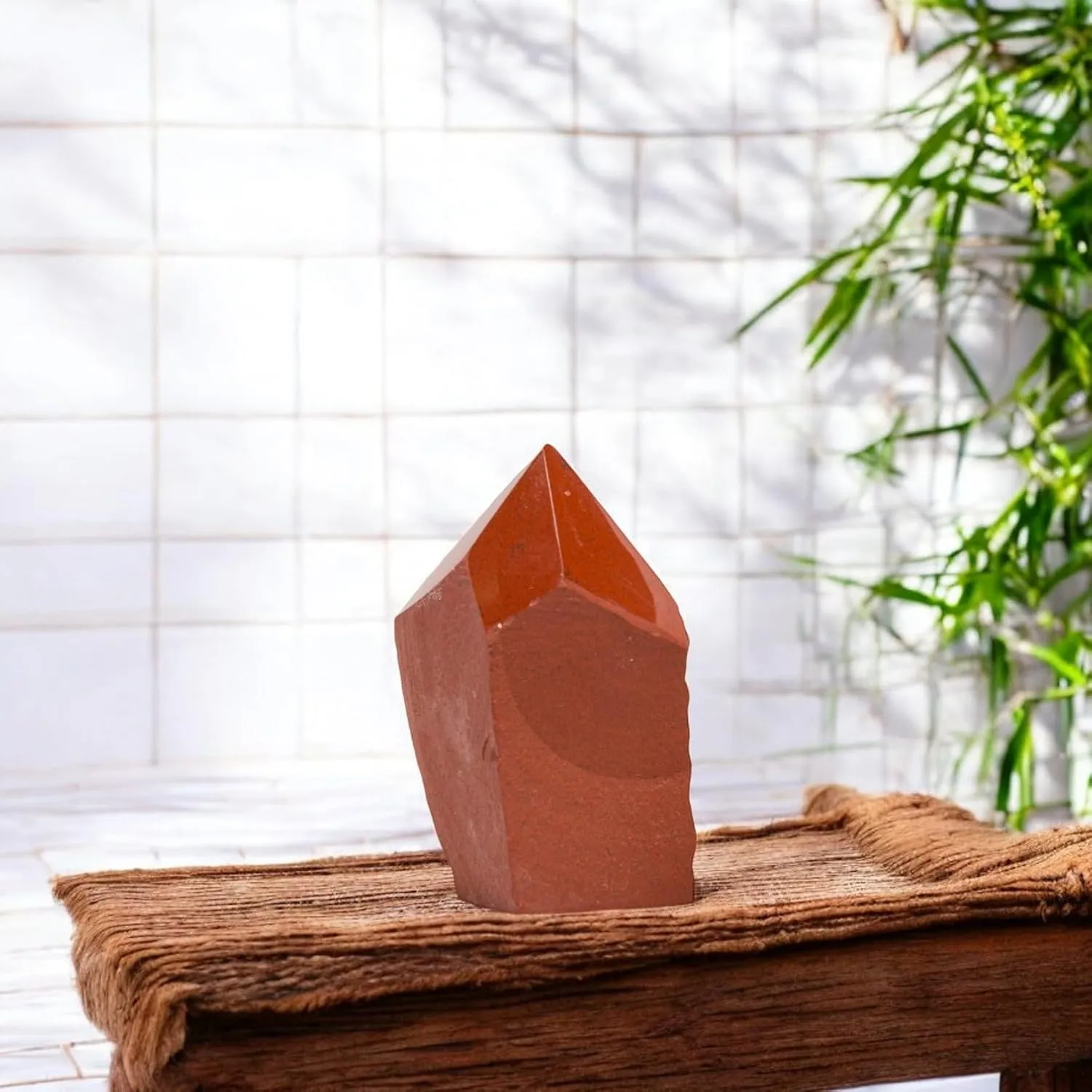 Red Jasper Crystal Points – (4 to 5 inches Height) Set of 2 Healing Stones for Meditation, Yoga, and Spiritual Practices – Natural Red Gemstones