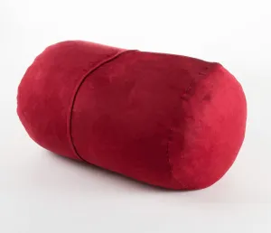 Red Suede Bean Bag for Ultimate Comfort, Cylindrical Design for Relaxation, Living Rooms or Bedrooms