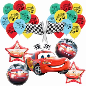 Red Car Balloons, Car Party Supplies, Car Birthday Decorations for Boys and Girls