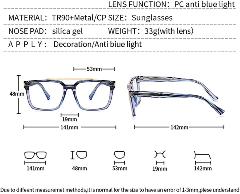retro glasses frame for men big CP acetate glasses male clear lens(5,One Size)