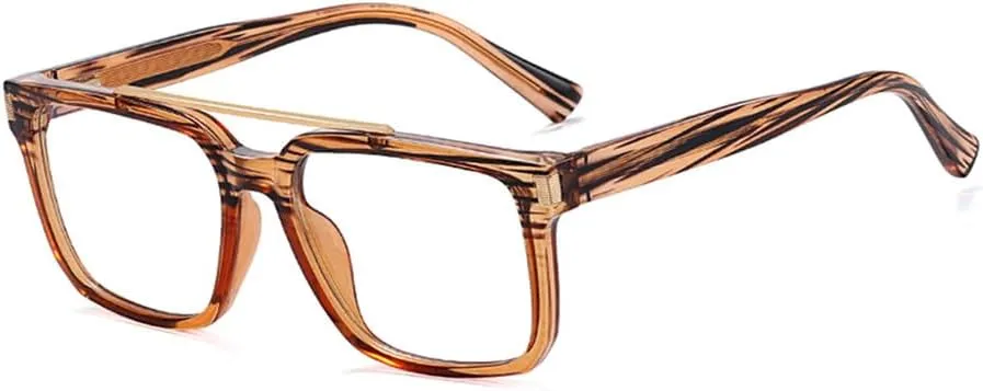 retro glasses frame for men big CP acetate glasses male clear lens(5,One Size)