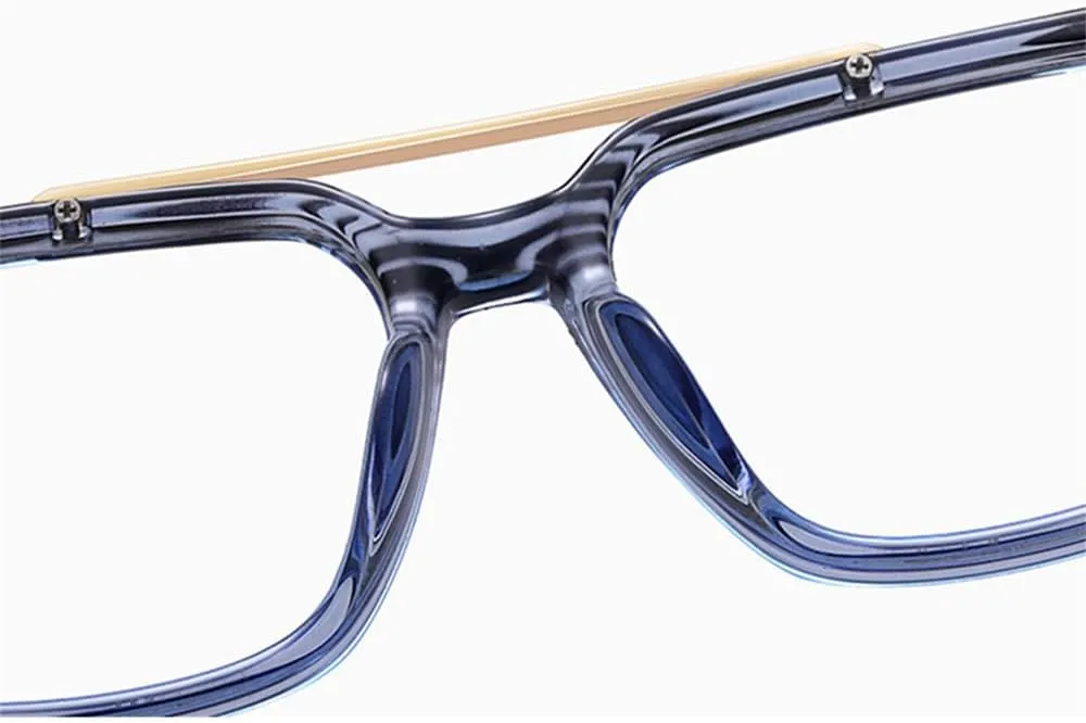 retro glasses frame for men big CP acetate glasses male clear lens(5,One Size)
