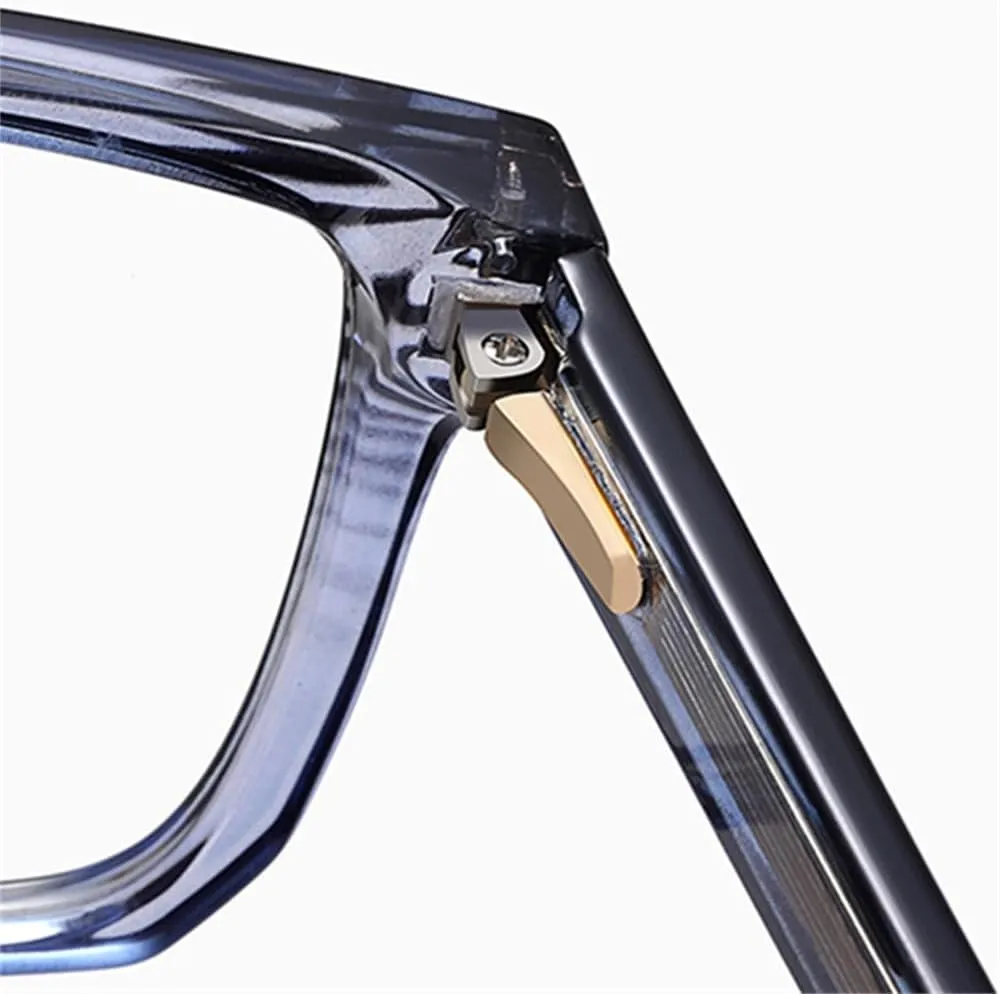retro glasses frame for men big CP acetate glasses male clear lens(5,One Size)