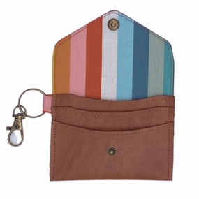 Retro Vibrant Stripe Card I.D. Wallet