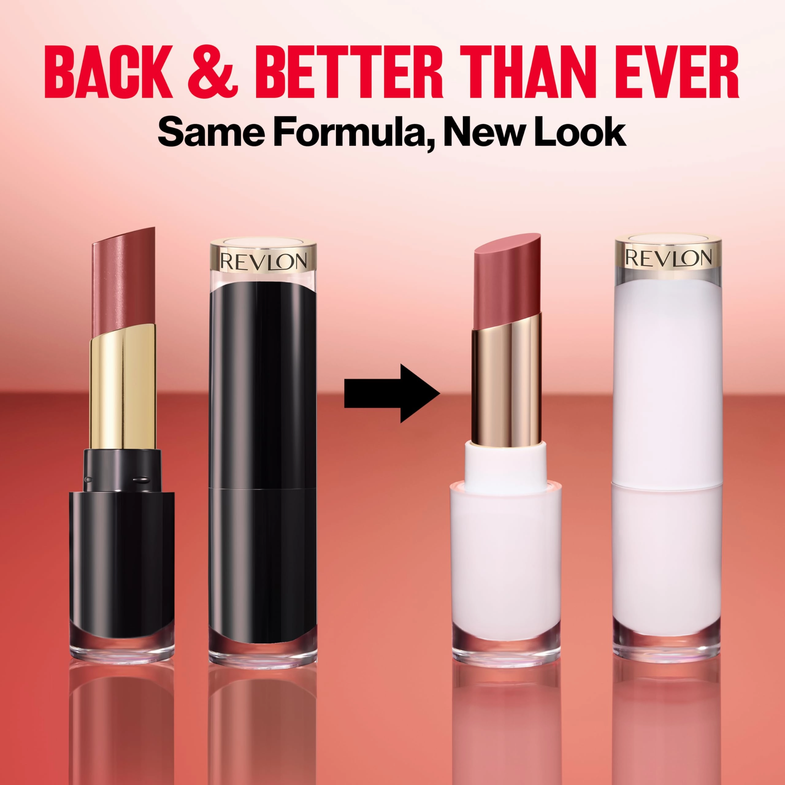 REVLON Super Lustrous Glass Shine Balm, Hydrating Tinted Lipstick, Sheer, Glossy Shiny Finish, 009 Cherry Luster, 0.11 oz