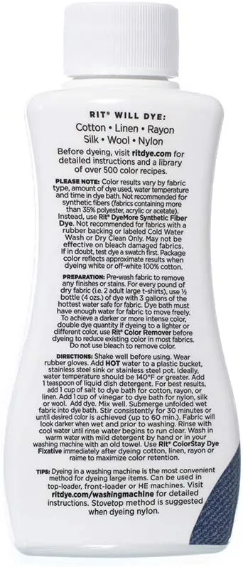 Rit Dye – Liquid Fabric Dye for Crafting, Clothing, and Décor – 8 oz. Bottle – Scarlet Red (Gloves Included)