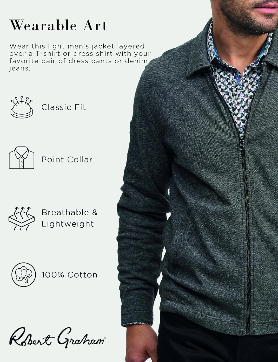 Robert Graham Men's Full-Zip Knit Jacket