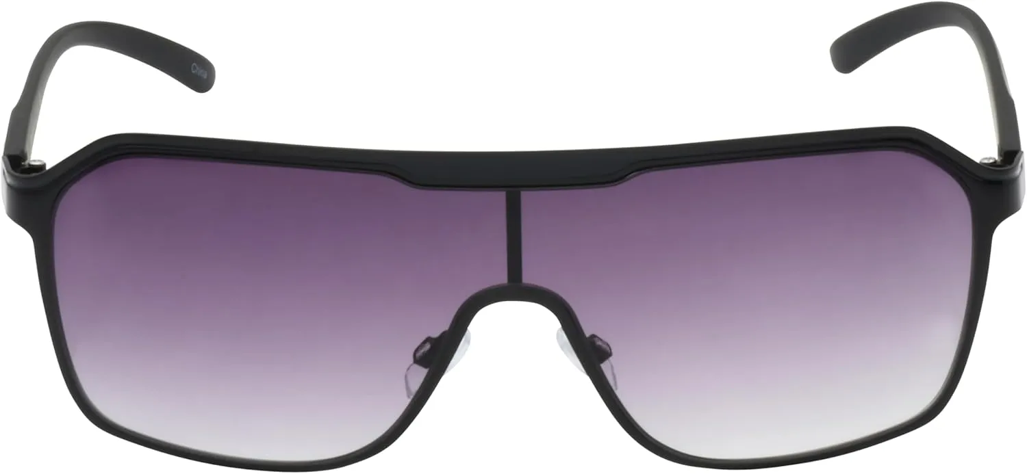 Rocawear R1556 Metal Shield Uv400 Protective Rectangular Sunglasses. Gifts for Men with Flair, 143 Mm