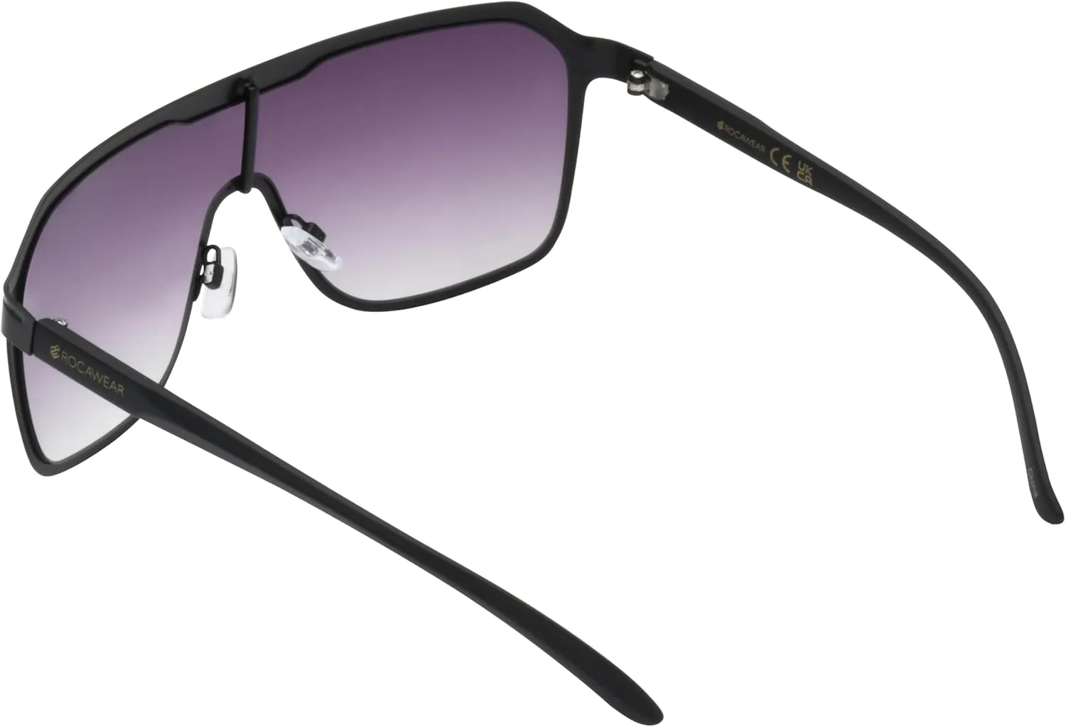 Rocawear R1556 Metal Shield Uv400 Protective Rectangular Sunglasses. Gifts for Men with Flair, 143 Mm