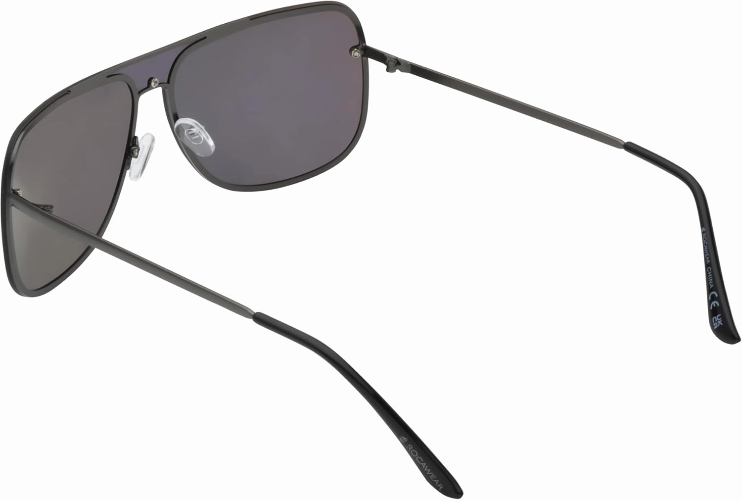 Rocawear R1541 Metal Shield UV400 Protective Navigator Rectangular Sunglasses