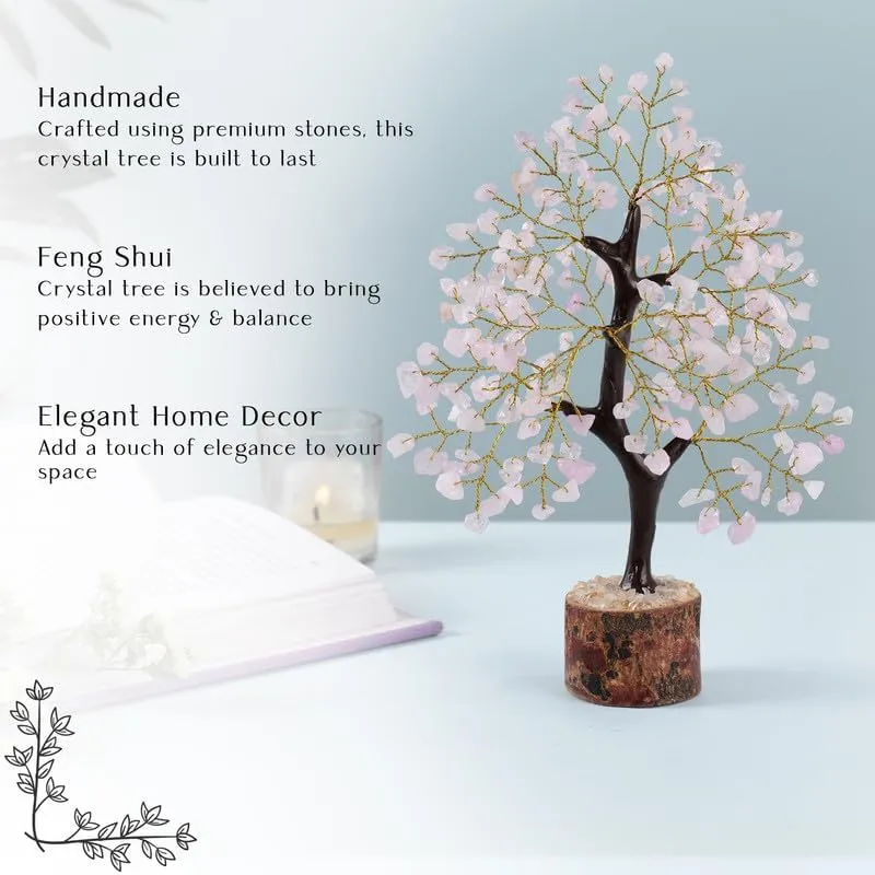 Rose Quartz Money Tree, Crystal Quartz Tree, Spiritual Gifts for Women, Rose Quartz Crystals, Crystal Healing for Beginners, Money Tree Crystal, Reiki Supplies, Spiritual Gifts, Pink Office Decor