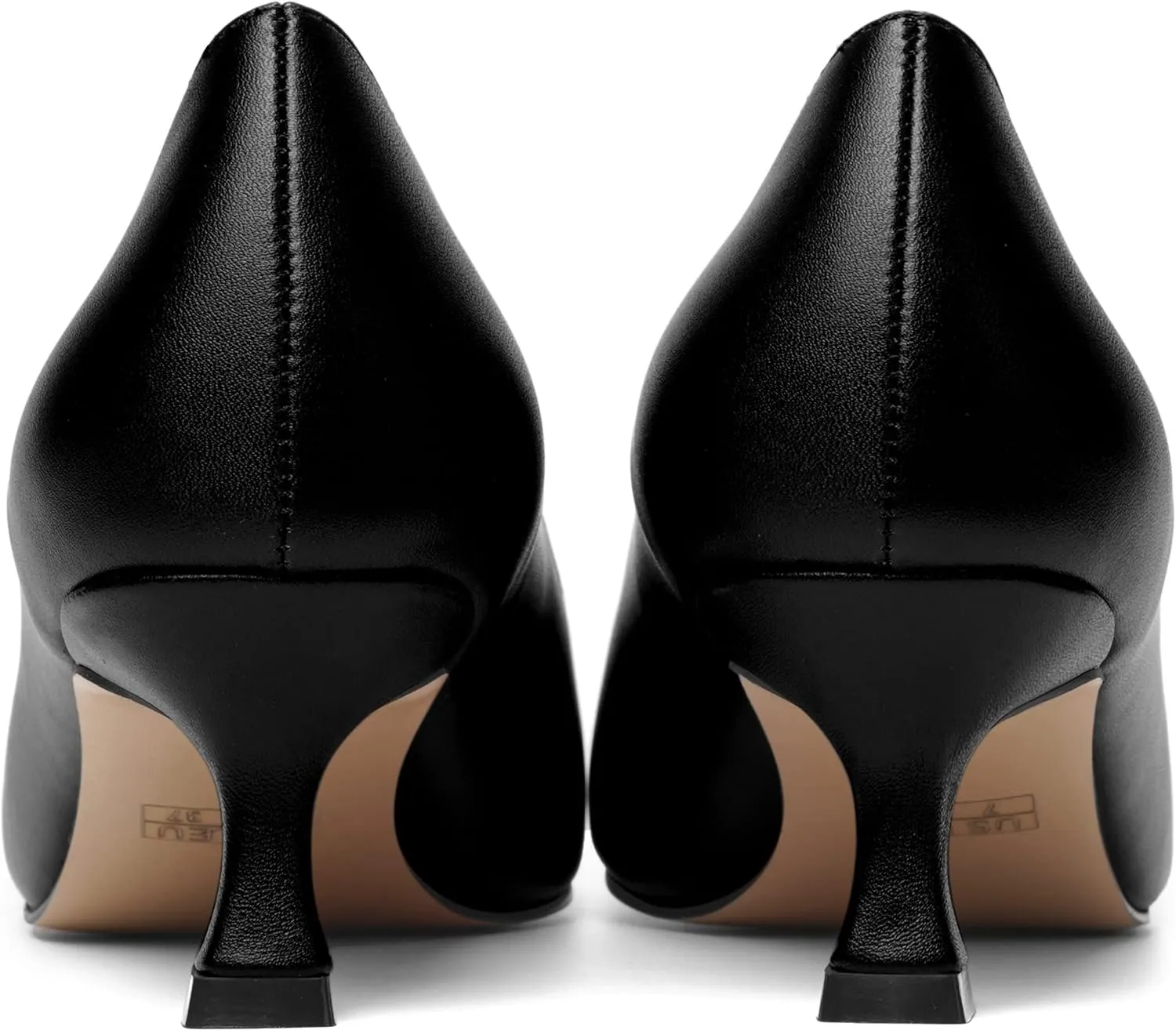ROSERWISH Womens Casual Pointed Toe Slip On Classic Matte Office Kitten Low Heel Pumps Dress Shoes 2 Inch