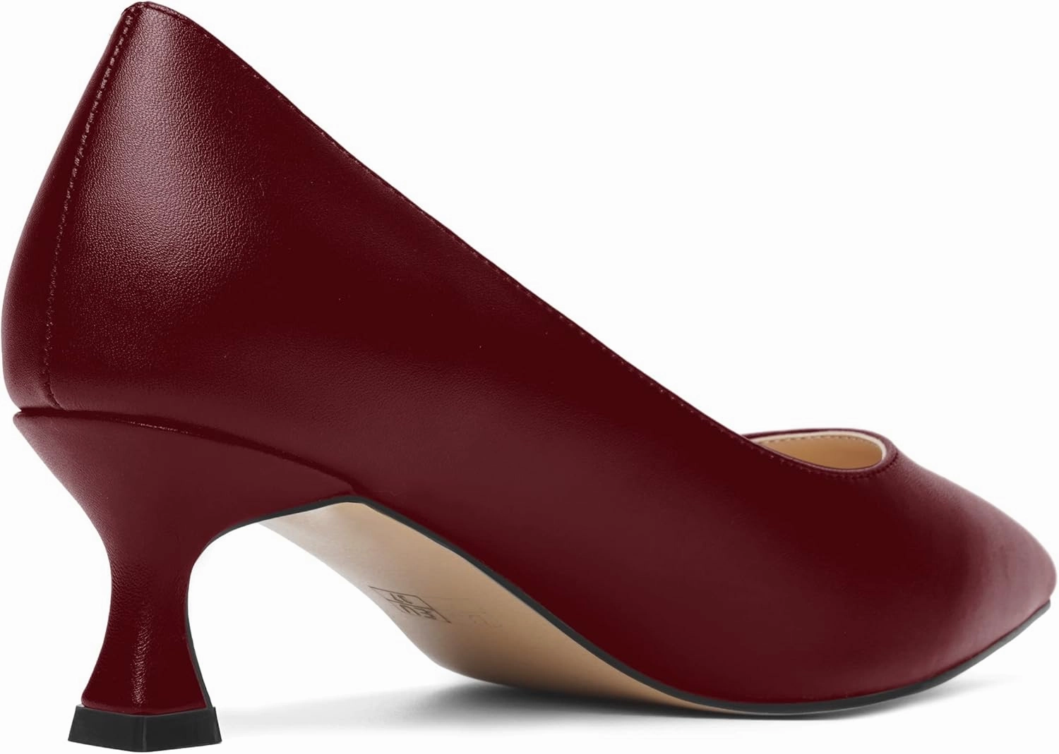 ROSERWISH Womens Casual Pointed Toe Slip On Classic Matte Office Kitten Low Heel Pumps Dress Shoes 2 Inch