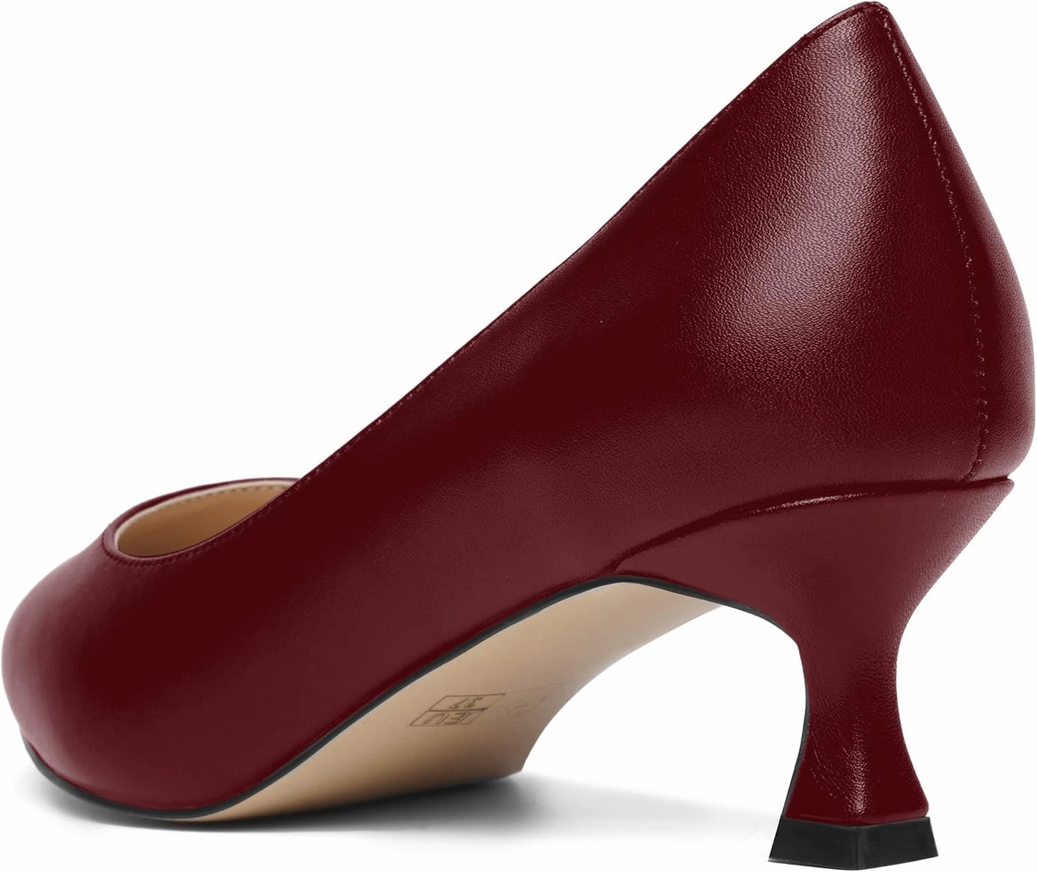 ROSERWISH Womens Casual Pointed Toe Slip On Classic Matte Office Kitten Low Heel Pumps Dress Shoes 2 Inch
