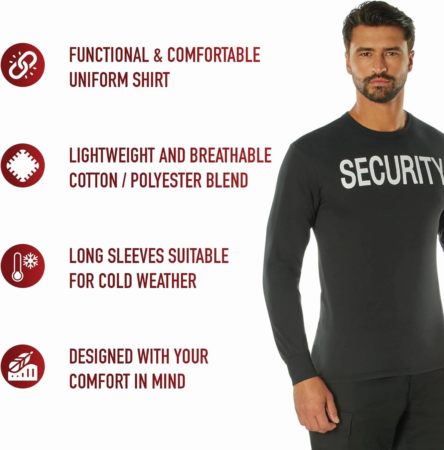 Rothco 2-Sided Long Sleeve Security T-Shirt