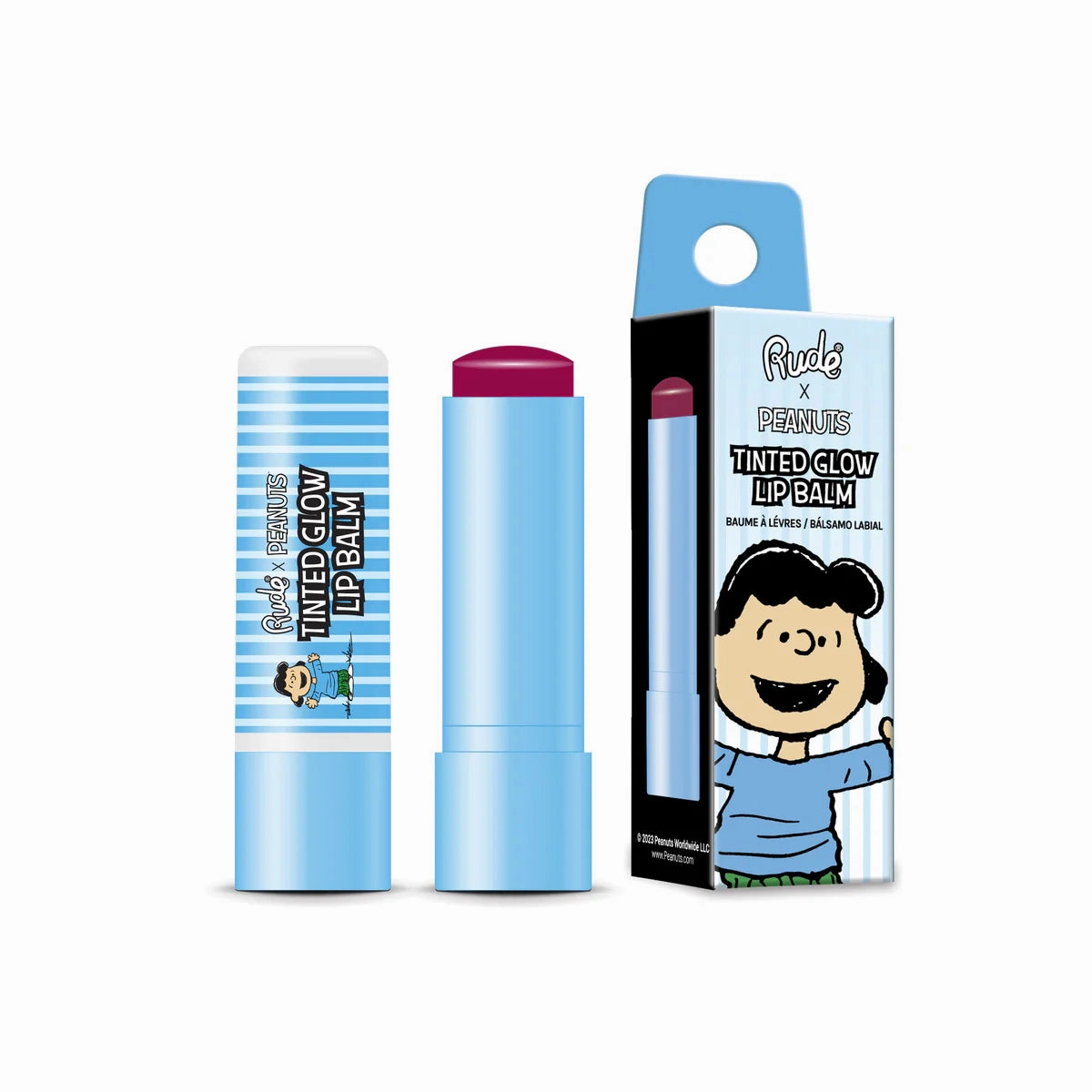 RUDE Peanuts Tinted Glow Lip Balm - Lucy ~ Berry