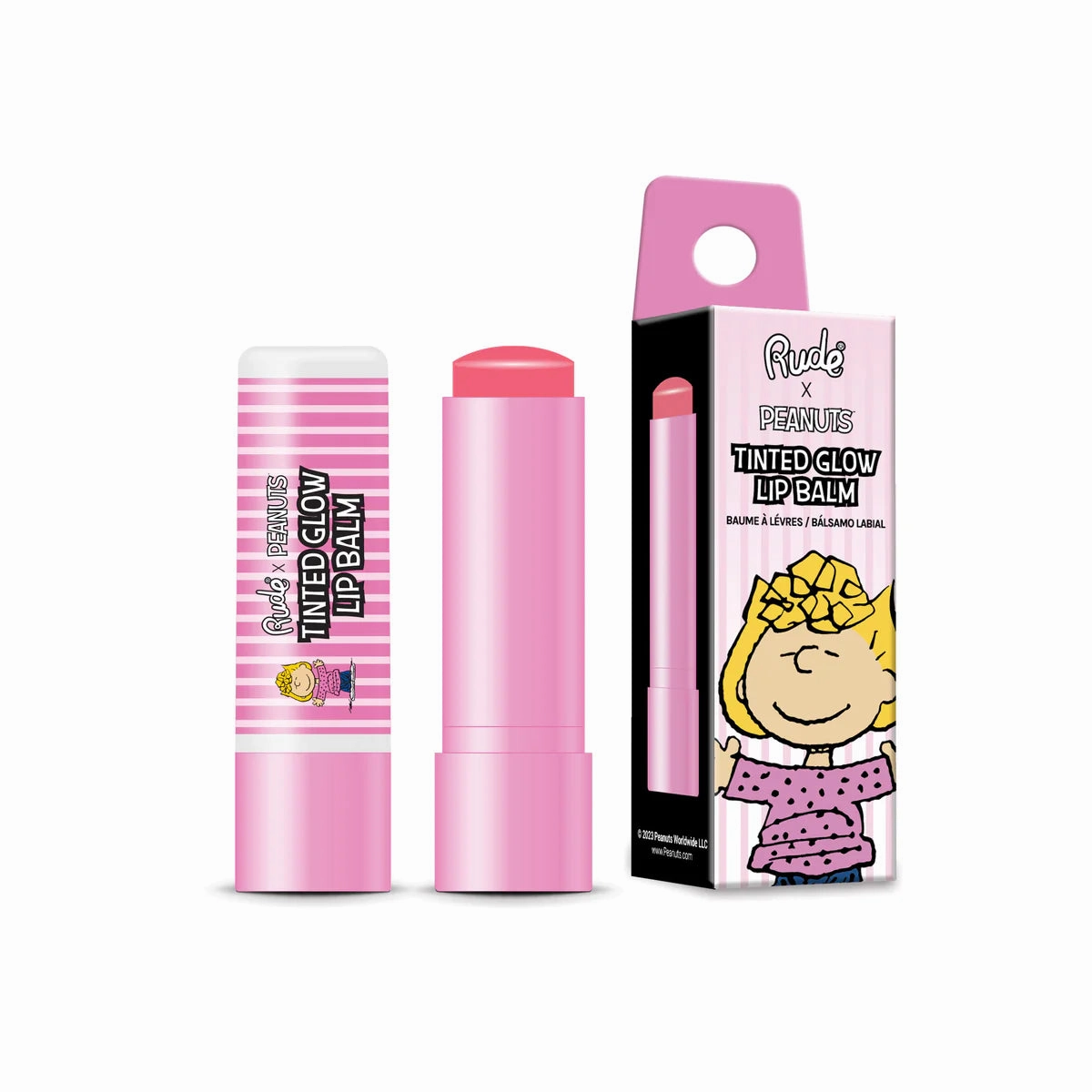 RUDE Peanuts Tinted Glow Lip Balm - Sally ~ Light Pink