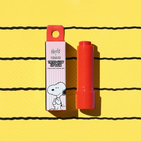 RUDE Peanuts Tinted Glow Lip Balm - Snoopy ~ Muted Red