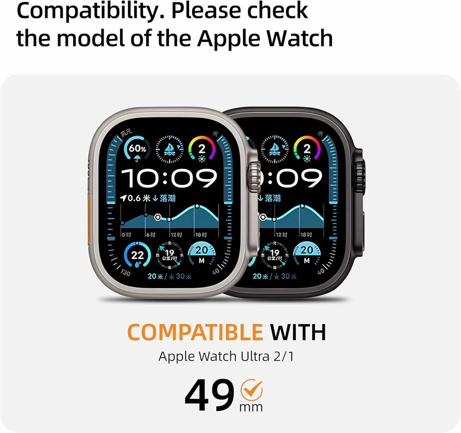 Rugged Metal Case Compatible with Apple Watch Ultra Case 49mm 46mm Series 10, Ultra 2, [Turn 46mm into Ultra Seamlessly] Bumper Cover with Back Shell (Titanium, 49mm)
