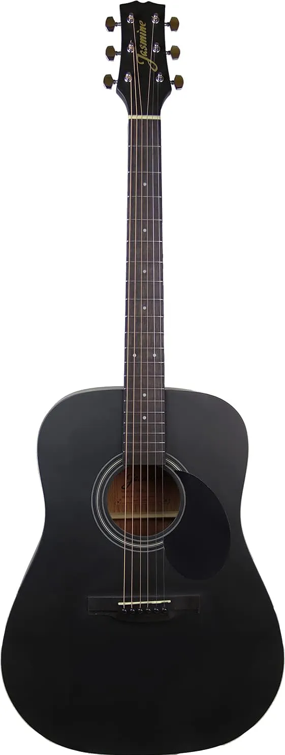 S35 Dreadnought Acoustic Guitar - Matte Black Bundle with Gig Bag, Strings, Tuner, Strap, Picks, Instructional Book, Austin Bazaar Instructional DVD, and Polishing Cloth