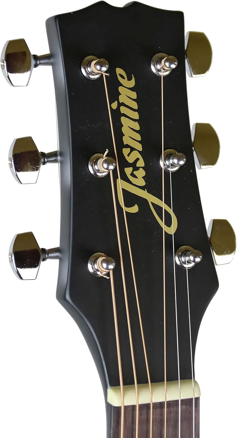 S35 Dreadnought Acoustic Guitar - Matte Black Bundle with Gig Bag, Strings, Tuner, Strap, Picks, Instructional Book, Austin Bazaar Instructional DVD, and Polishing Cloth