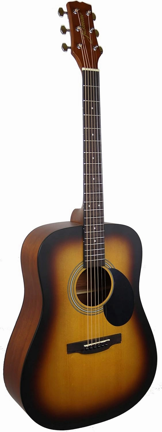 S35 Dreadnought Acoustic Guitar - Matte Sunburst Bundle with Hard Case, Strings, Tuner, Strap, Picks, Instructional Book, Austin Bazaar Instructional DVD, and Polishing Cloth