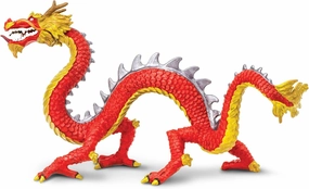 Safari Ltd. Horned Chinese Dragon Figurine - Detailed 7" Model Figure - Fun Oriental Mythology Play Toy for Boys, Girls & Kids Ages 4 