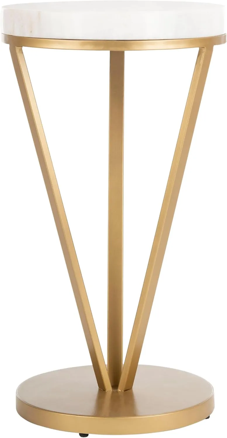 Safavieh Home Collection Theia White and Gold Accent Table