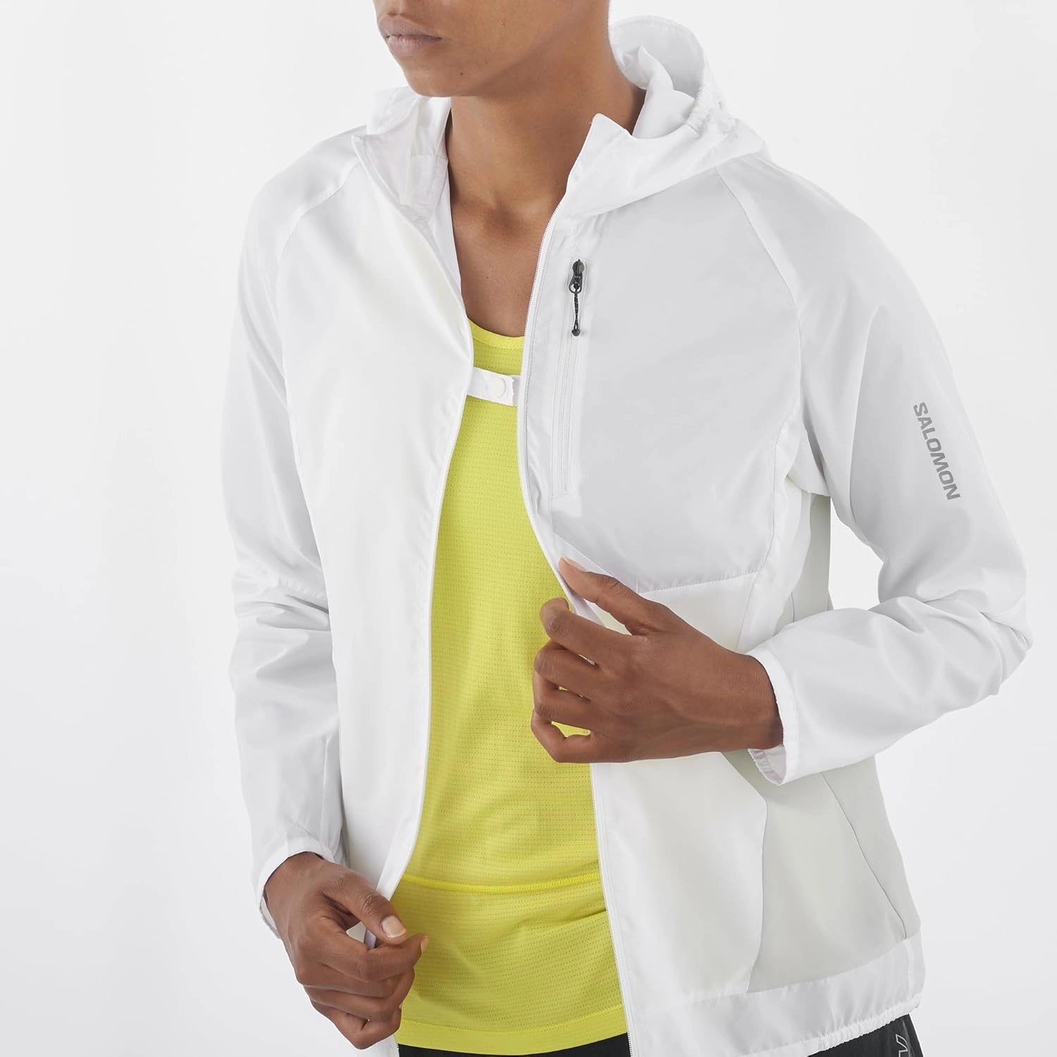 Salomon Women's Bonatti Cross Full Zip Wind Jacket for Trail Running